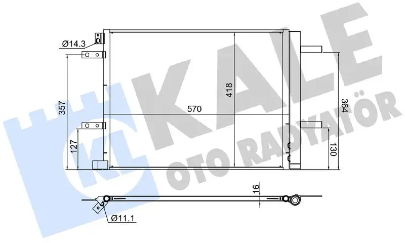 KALE 382640 Klima Radyatörü 9827450180 resmi