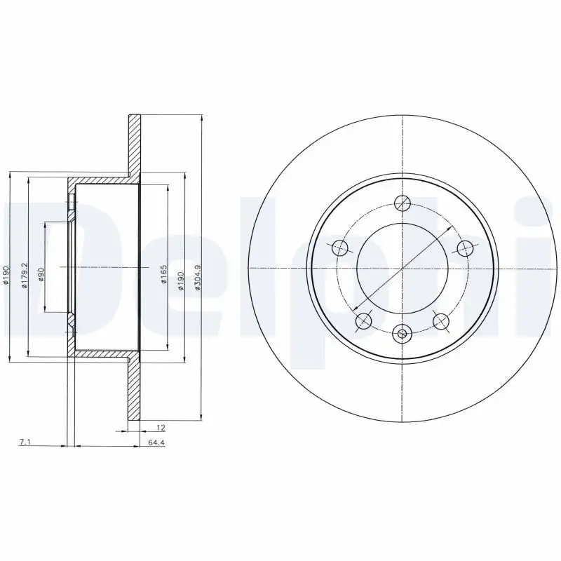 DELPHI BG4320 Arka Fren Diski resmi