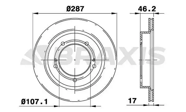 BRAXIS AE0300 Ön Fren Diski 5521156B00 resmi