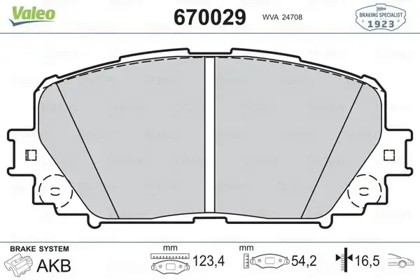 VALEO 670029 Ön Fren Balatası resmi