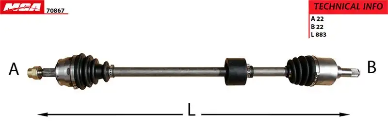 MGA 70867 Ön Aks (Sağ) 51807675 resmi