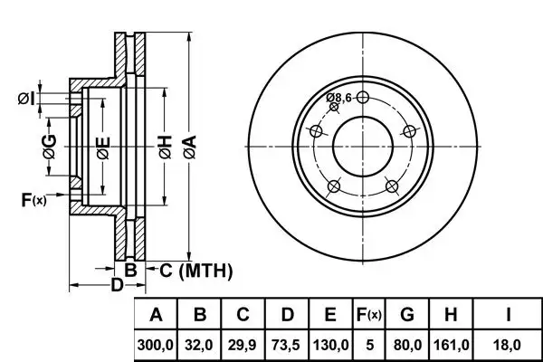 MGA 50183 Ön Fren Diski 51740249 resmi