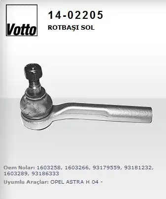 VOTTO 14-02205 Rot Başı (Sol) 1603289 resmi
