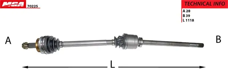 MGA 70225 Ön Aks (Sağ) 7700102980 resmi