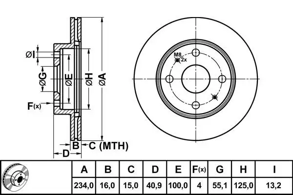 MGA 50389 Ön Fren Diski 43512B1050000 resmi