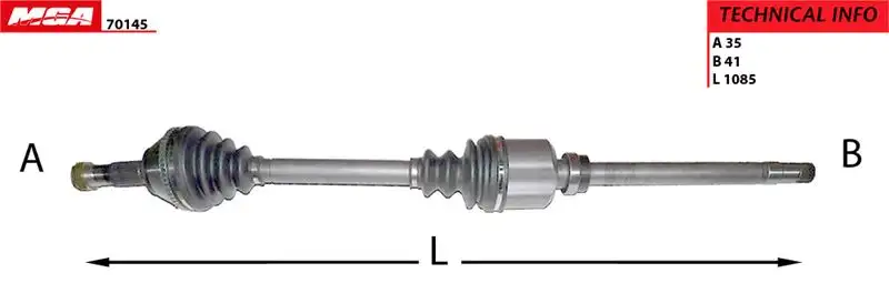 MGA 70145 Ön Aks (Sağ) 1478552080 resmi