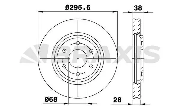 BRAXIS AE0310 Ön Fren Diski 40206EB300 resmi