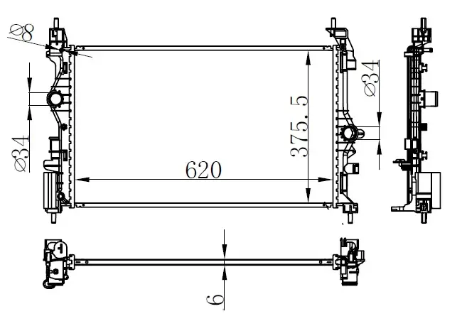ORIS BOP196016 Radyatör 1300361 resmi