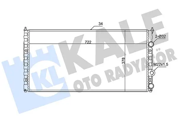 KALE 348290 Radyatör 3A0121253E resmi