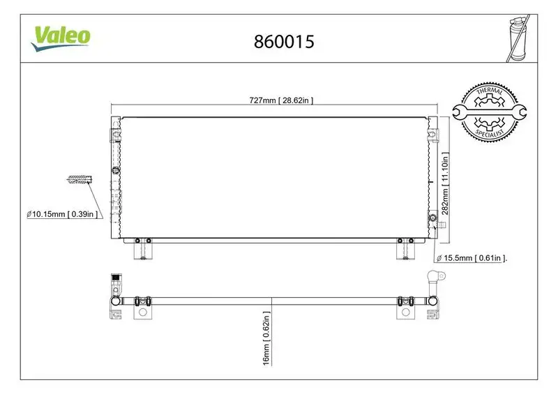 VALEO 860015 Klima Radyatörü 8846002050 resmi