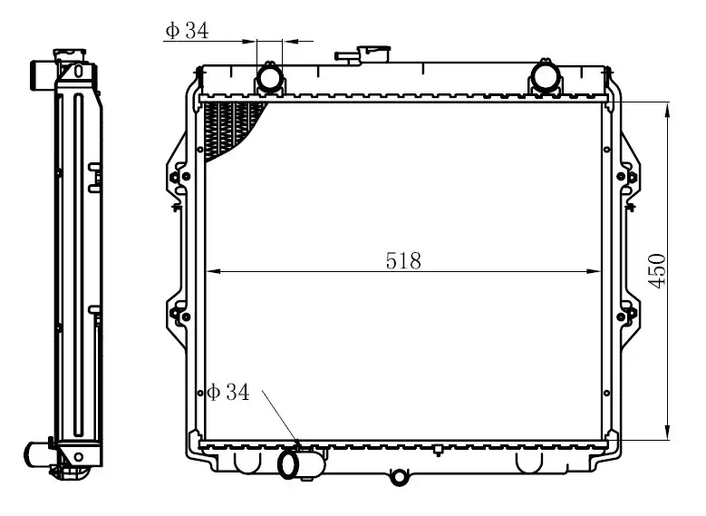 ORIS BTO151026 Radyatör 164005B600 resmi