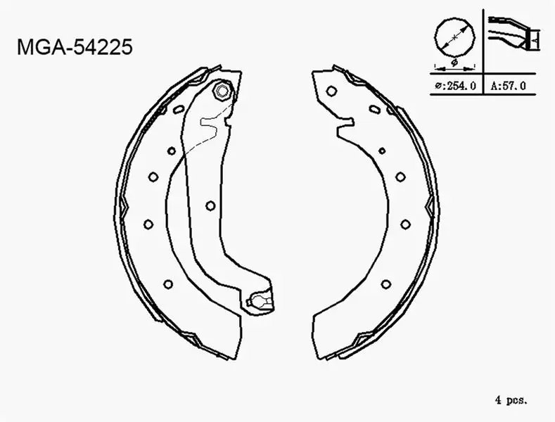 MGA 54225 Arka Fren Balatası 440607C326 resmi