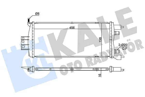 KALE 363195 Radyatör 214100992R resmi