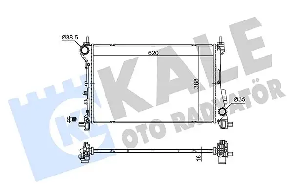 KALE 362795 Radyatör 52052662 resmi