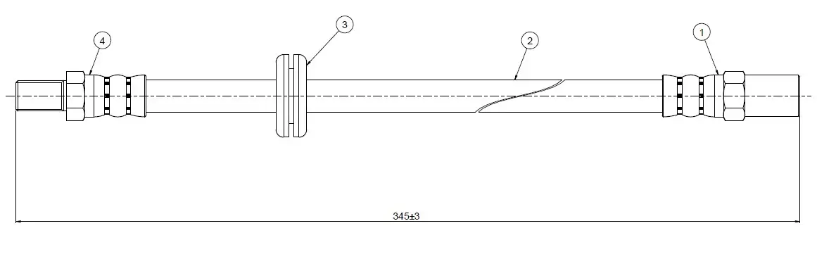 CAVO C800233A Ön Fren Hortumu 2108350606 resmi