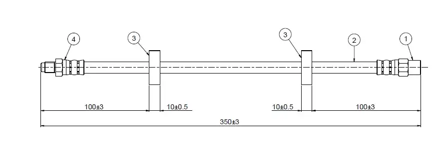 CAVO C800394A Arka Fren Hortumu 13295944 resmi