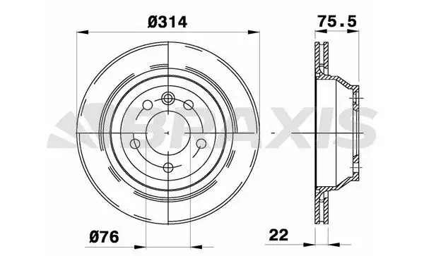 BRAXIS AD0283 Arka Fren Diski 7L6615601G resmi