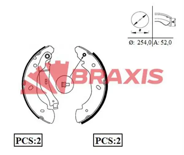 BRAXIS AC0061 Arka Fren Balatası resmi