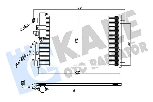 KALE 345260 Klima Radyatörü 92100JD50A resmi