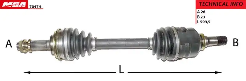 MGA 70474 Ön Aks (Sağ) 2650112003 resmi