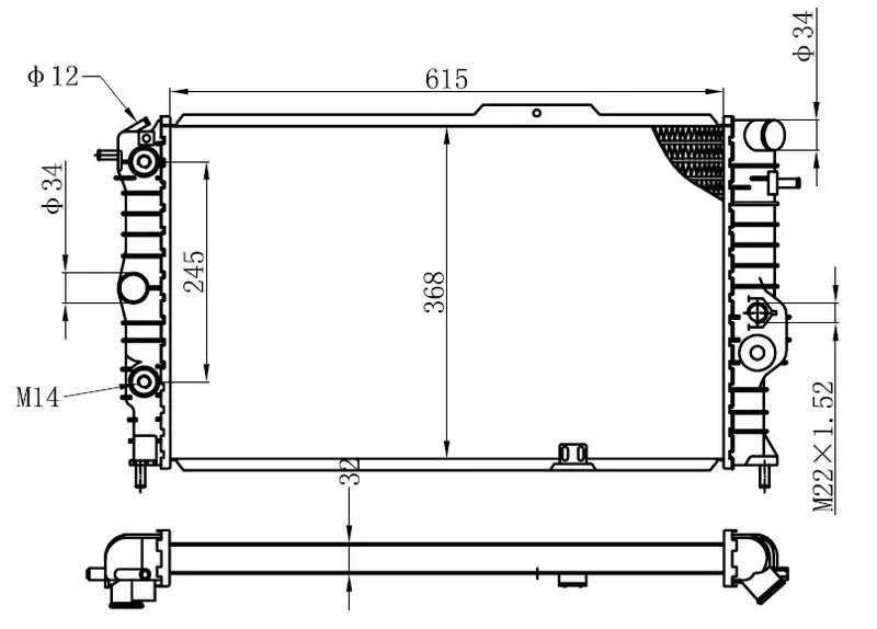 ORIS BOP105022 Radyatör 1300135 resmi