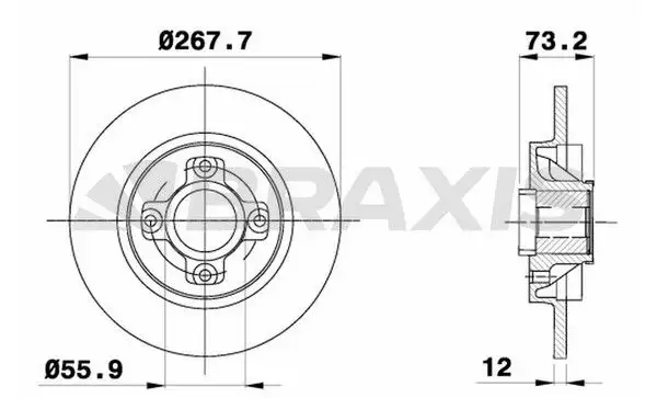 BRAXIS AD0056 Arka Fren Diski resmi