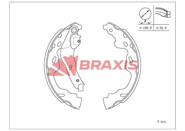 BRAXIS AC0109 Arka Fren Balatası resmi