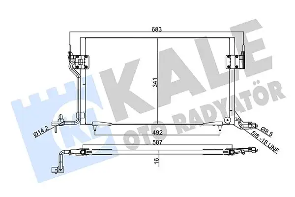 KALE 345210 Klima Radyatörü 6455R0 resmi