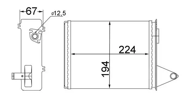 MAHLE AH214000S Kalorifer Radyatörü 7078698 resmi