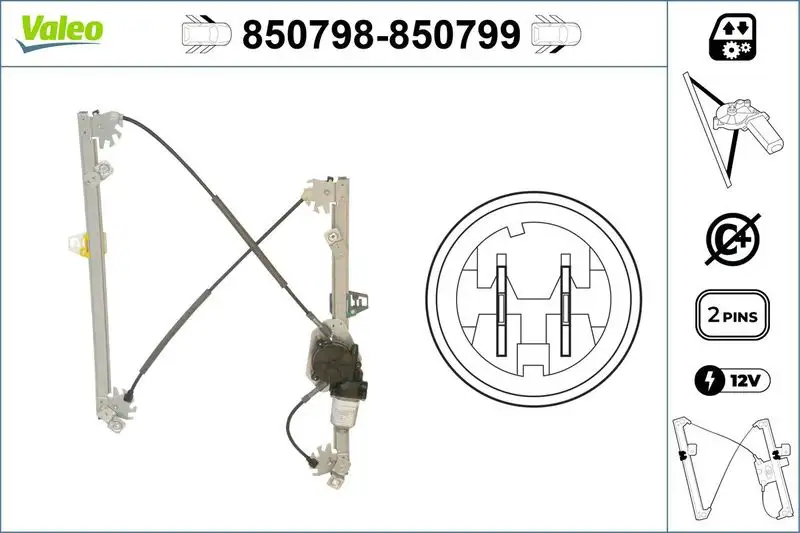 VALEO 850798 Ön Cam Krikosu (Sol) 8200075940 resmi