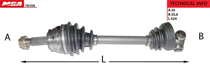 MGA 70159 Ön Aks (Sağ) 51832278 resmi