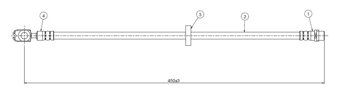 CAVO C800543B Ön Fren Hortumu 1J0611701A resmi