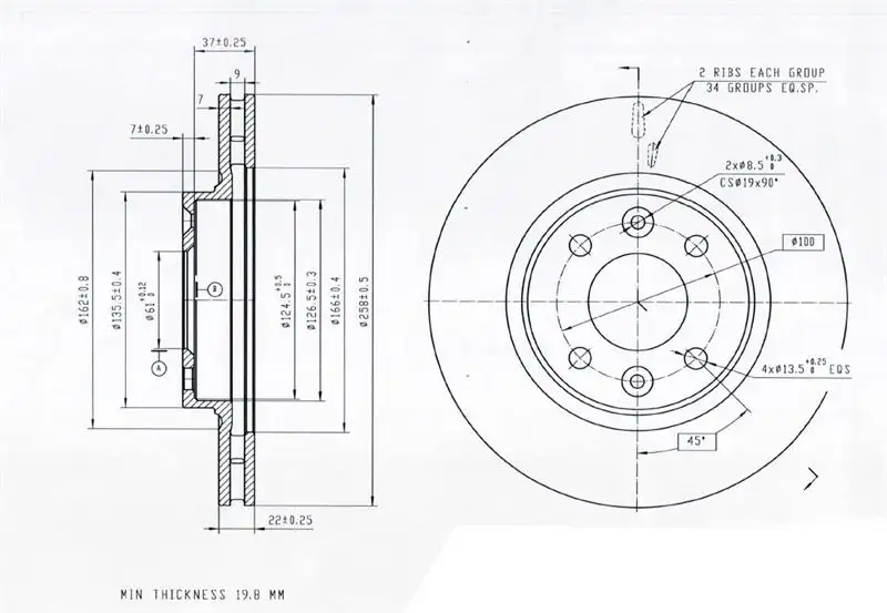 MGA 50405C Ön Fren Diski 402062212R resmi