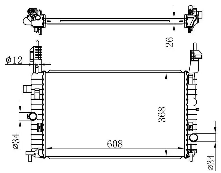 ORIS BOP146026 Radyatör 1300254 resmi