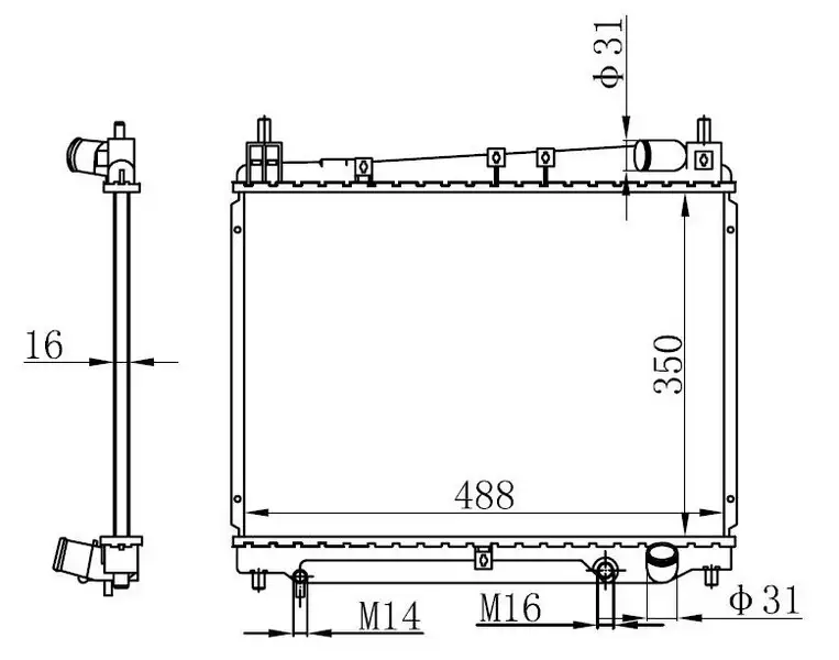 ORIS BTO129016 Radyatör 1640021080 resmi