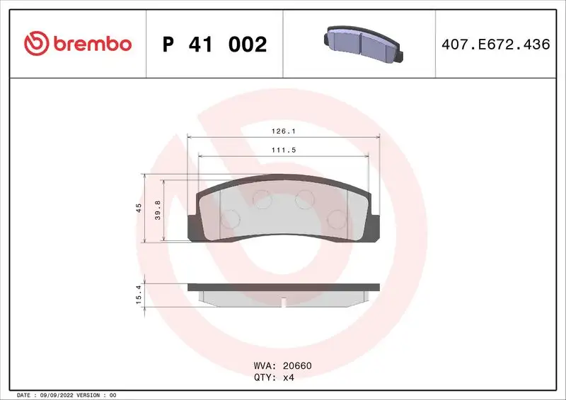BREMBO P41002 Ön Fren Balatası 21213501090 resmi