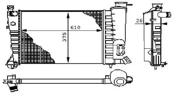 MGA 80145 Radyatör 1301TJ resmi
