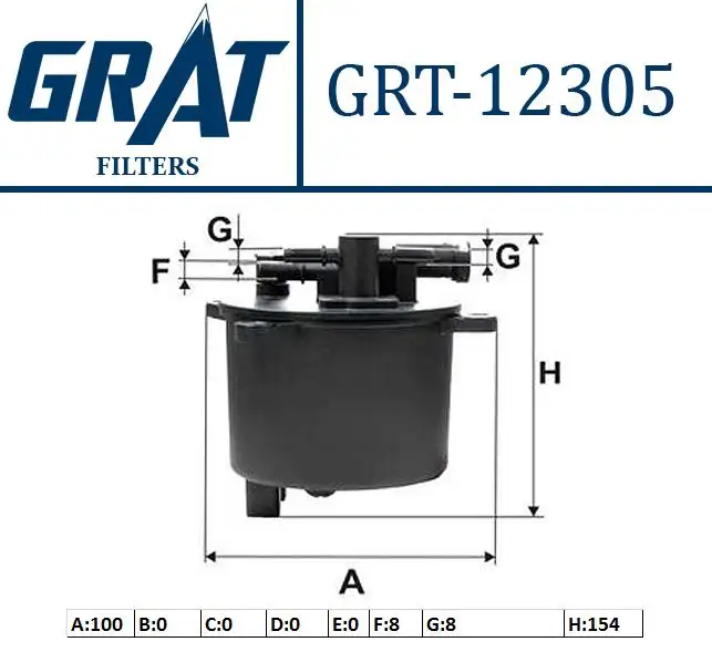 GRAT 12305 Yakıt Filtresi 190183 resmi