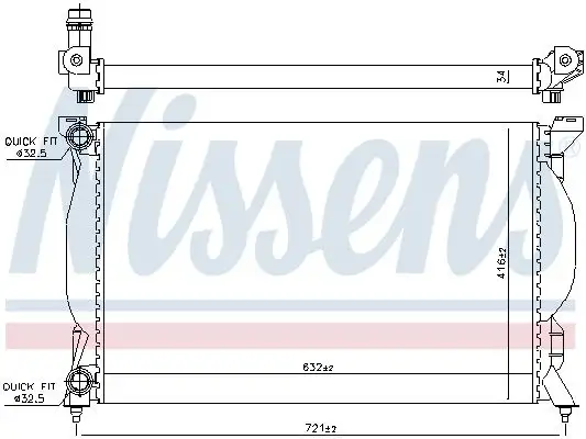 NISSENS 60304A Radyatör 8E0121251A resmi