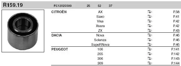 SNR FC12025S09 Arka Aks Rulmanı resmi