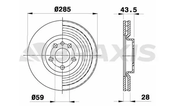 BRAXIS AE0132 Ön Fren Diski 4249H7 resmi