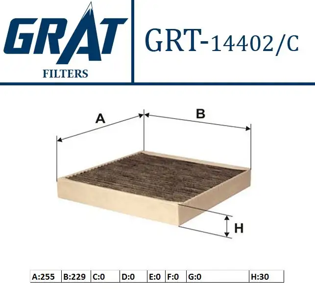 GRAT 14402C Polen Filtresi (Karbonlu) 1808612 resmi