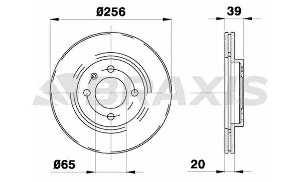 BRAXIS AE0041 Ön Fren Diski 6N0615301D resmi