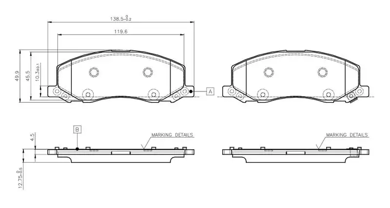BOSCH 0986TB3108 Ön Fren Balatası 13237752 resmi