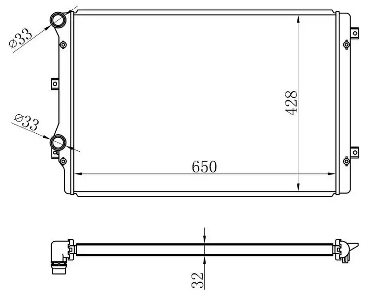 ORIS BAU006032 Radyatör 1K0121253L resmi