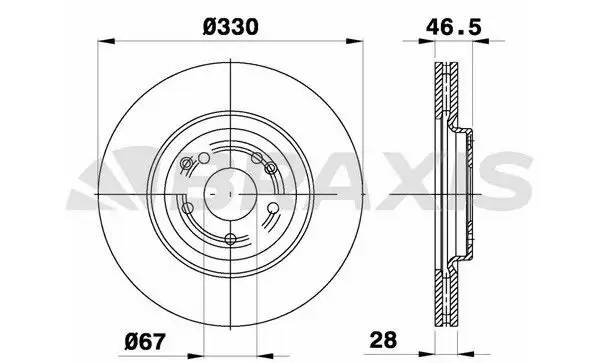 BRAXIS AD1010 Ön Fren Diski resmi