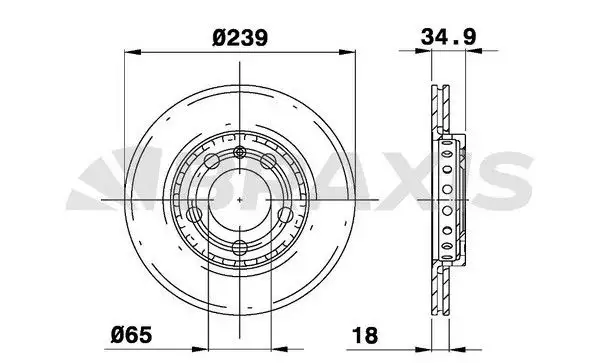 BRAXIS AE0045 Ön Fren Diski 6Q0615301A resmi