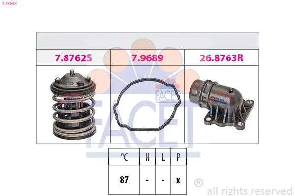 FACET 7.8763K Termostat 11518512234 resmi