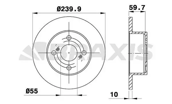 BRAXIS AE0610 Arka Fren Diski 4243112190 resmi