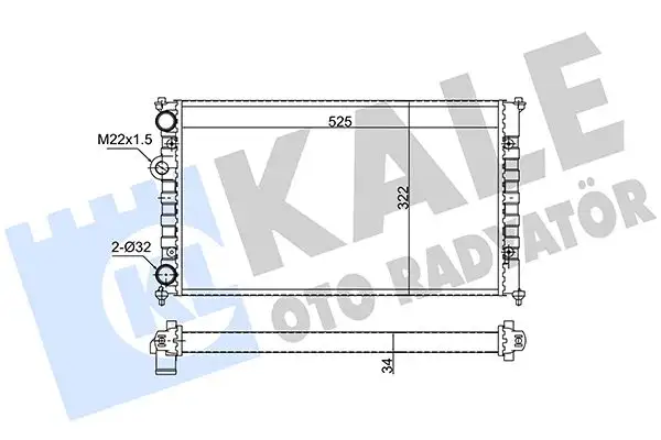 KALE 349235 Radyatör 6K0121253K resmi